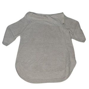 89th & Madison Cream with Gold Threading 3/4 sleeve, cowl-neck sweater (NWOT)